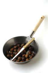 Castagne nella padella