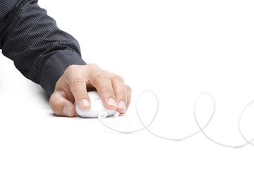 Hand an der Maus