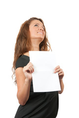 Naklejka premium businesswoman with document