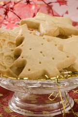 Assorted Christmas biscuits in a plate.