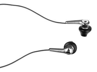 Earphones isolated on white background