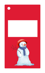 Geschenkanhänger Schneemann