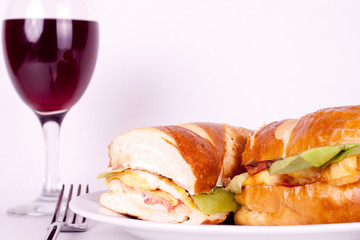 close up of sandwich