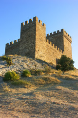 Fototapeta premium Ancient stone castle on the hill