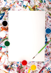 Watercolor, splash, paper