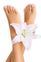 Healthy and elegant female feet