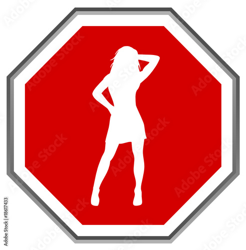 "" Sexy Woman " Sign (roadsign - warning - signpost - vector)" Stock