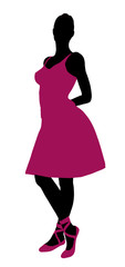 Female Ballerina Silhouette