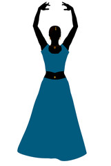 Fototapeta premium Female Belly Dancer Silhouette