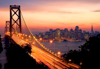 Deurstickers San Francisco San Francisco zonsondergang