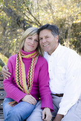 Fototapeta premium Couple on Bench