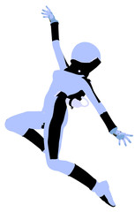 Female Astronaut Illustration Silhouette