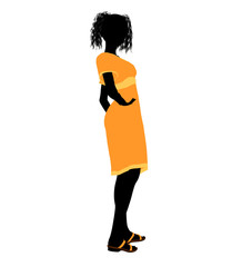 Fashionable Girl Illustration Silhouette4