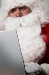 Santa with laptop