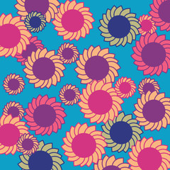 Retro flowers background