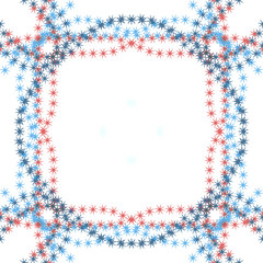 Circular Abstract American Stars Border