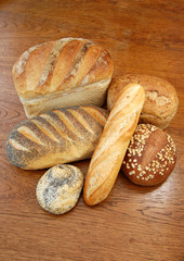 Bakery bread selection