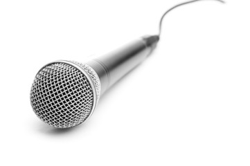 Microphone isolated on white