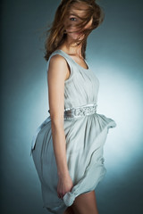 Fototapeta premium Fashion model Posed in dress