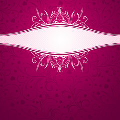 pink background with decorative ornaments