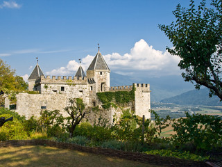 Fototapeta na wymiar Medieval fortress in Alps. France.