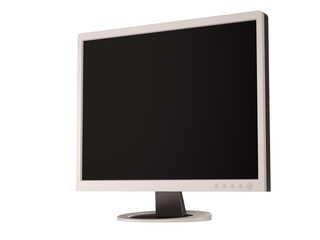 TFT monitor isolated on white