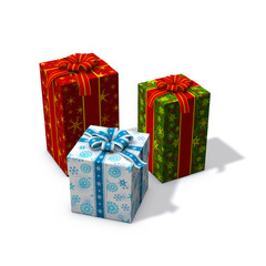 three christmas presents