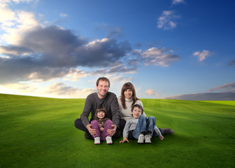 Fototapeta premium happy family