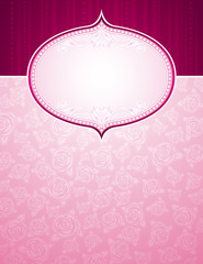 pink background with roses