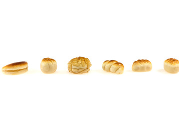 Marzipan-Pralinen in Reihe