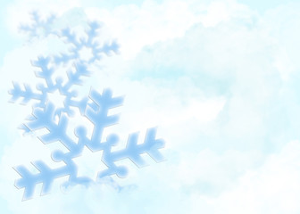 Snowflakes ice background © exentia