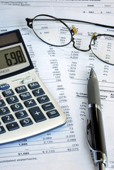 Reviewing the financial report of a company