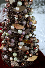 A closeup background image of a modern colored christmas