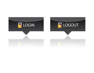 login and logout button
