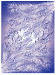 Winter background with ice crystals