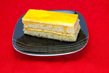 Cake in a plate
