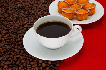 Coffee cup and grain