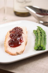 turkey breast with cranberry sauce