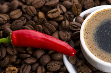 hot coffee with chili