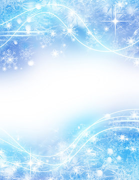 Abstract Christmas light blue background