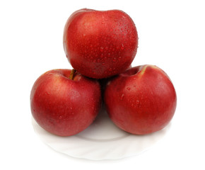 Fototapeta na wymiar Red apples, isolated