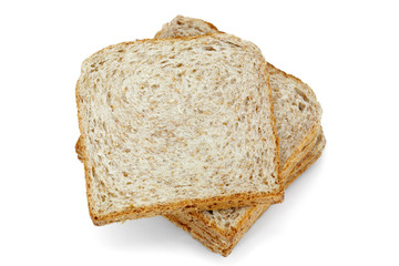 Whole wheat bread slices