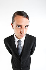 young businessman's face expressions