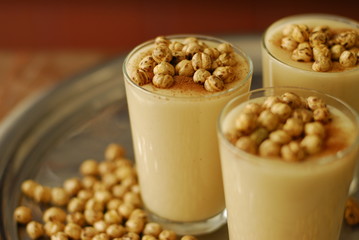 roasted chick peas and thick -boza