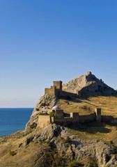 general view at Genoese fortress in Crimea