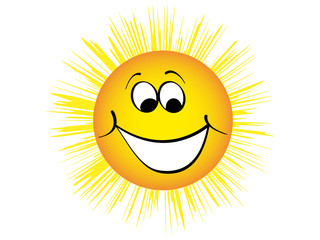 happy sun vector illustration