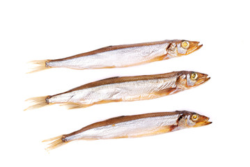 smoked fish isolated