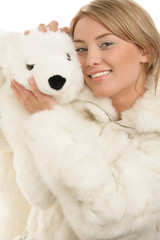 Woman with teddy bear