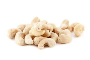 pile cashew isolated on white