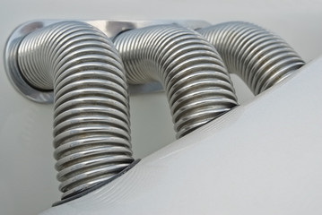 Corrugated tubes coated with chromium